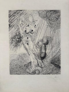 Aphrodite - gravure originale de Salvador Dalí : le surréalisme rencontre la mythologie
