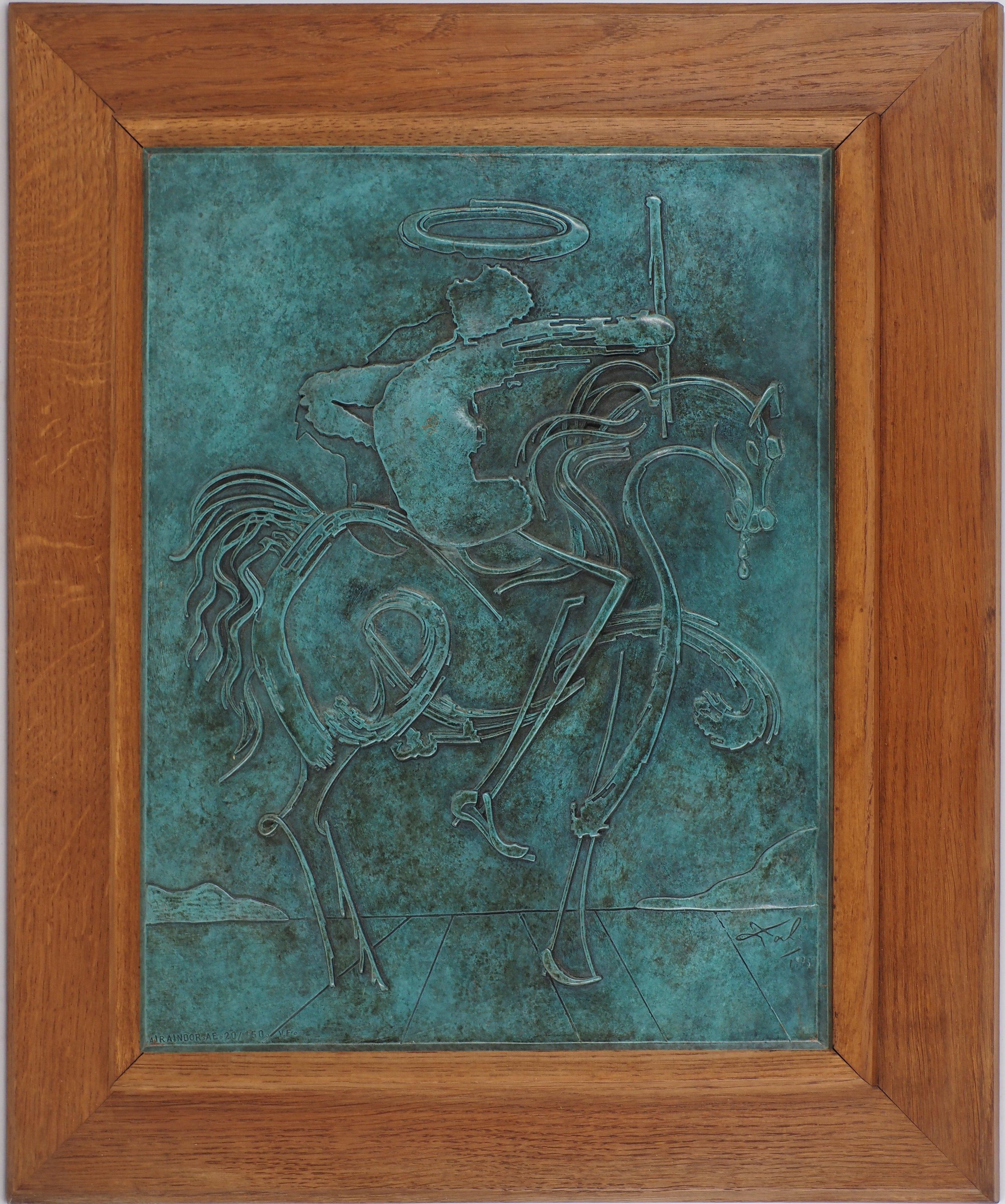 Salvador Dalí Figurative Sculpture - Black Horseman - Original Bronze Sculpture, Signed (Descharnes #513)