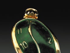 "Dance of Time III" limited edition bronze table sculpture soft pocket watch