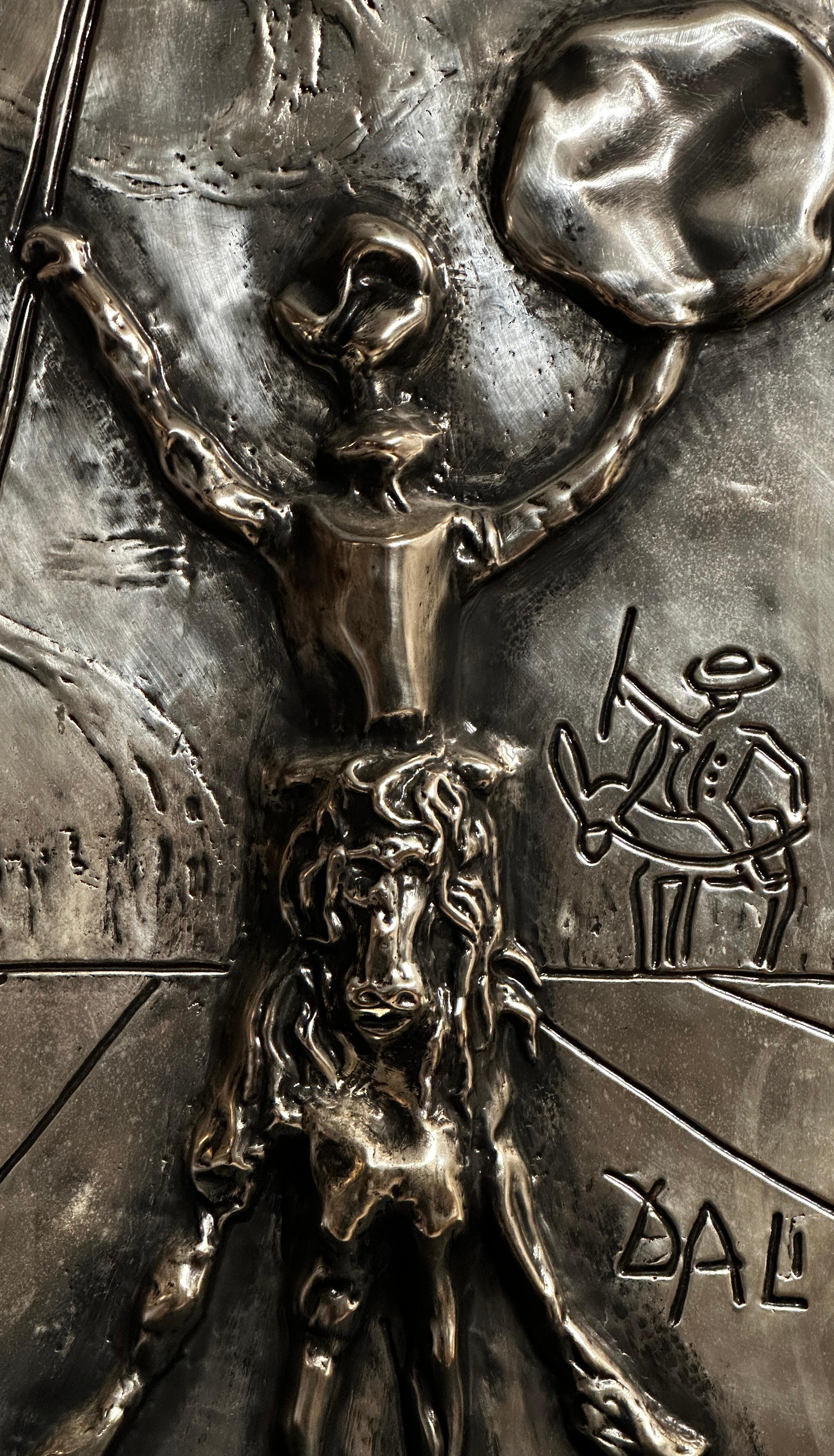 Don Quixote Silver Bas Relief - Sculpture by Salvador Dalí