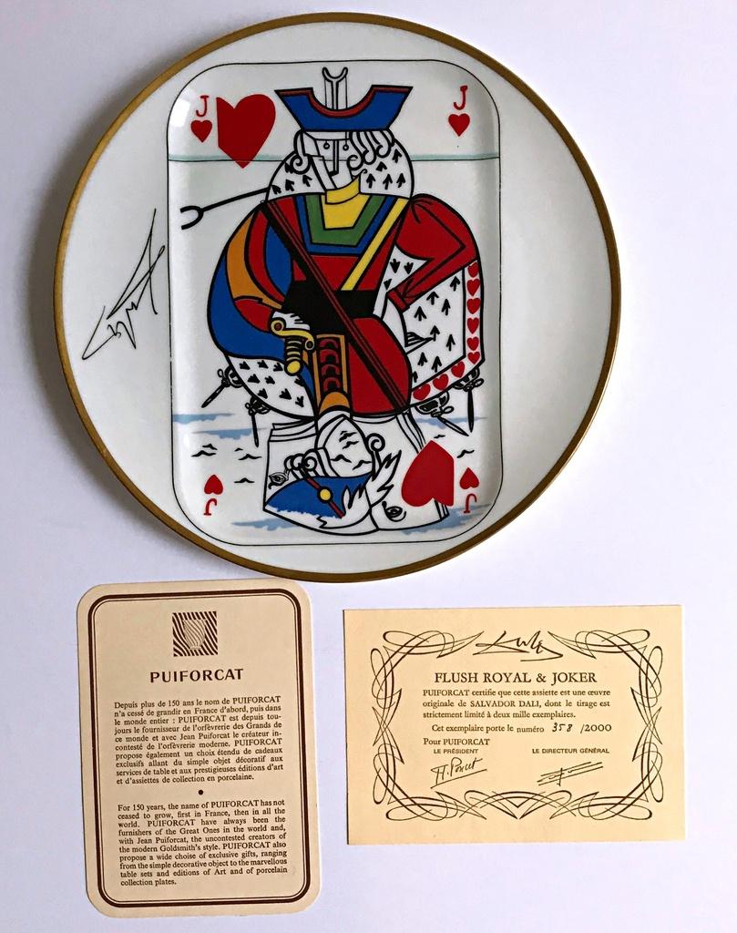 Jack of Hearts - limited edition porcelain plate made in France  For Sale 1