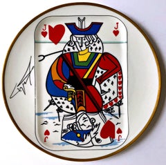Jack of Hearts - limited edition porcelain plate made in France 