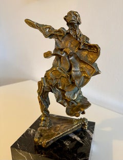 Large Original Surrealist Bronze Marble Sculpture Alma Del Quijote Salvador Dali