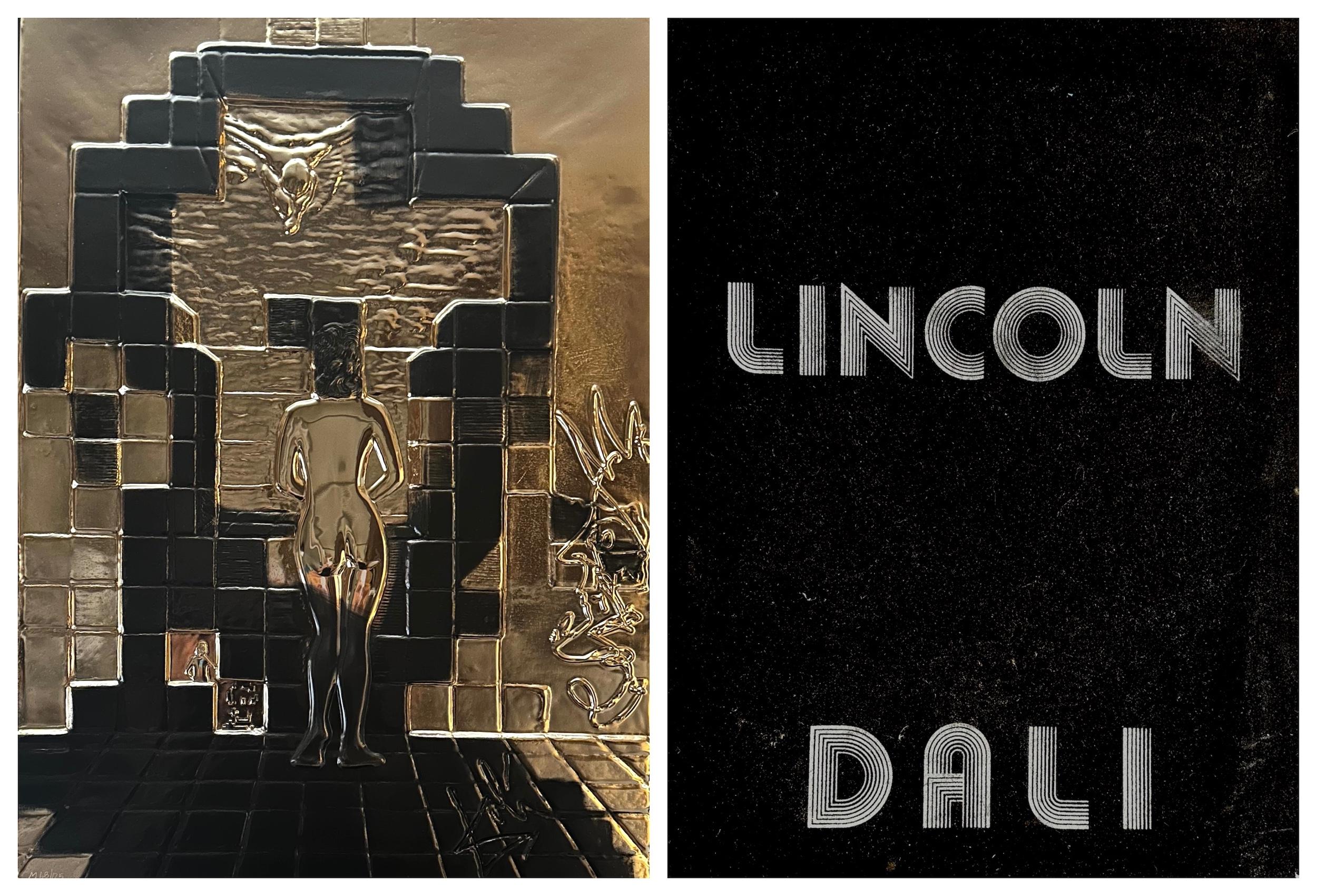 Salvador Dalí Figurative Sculpture - Lincoln in Dalivision Gold Bas Relief