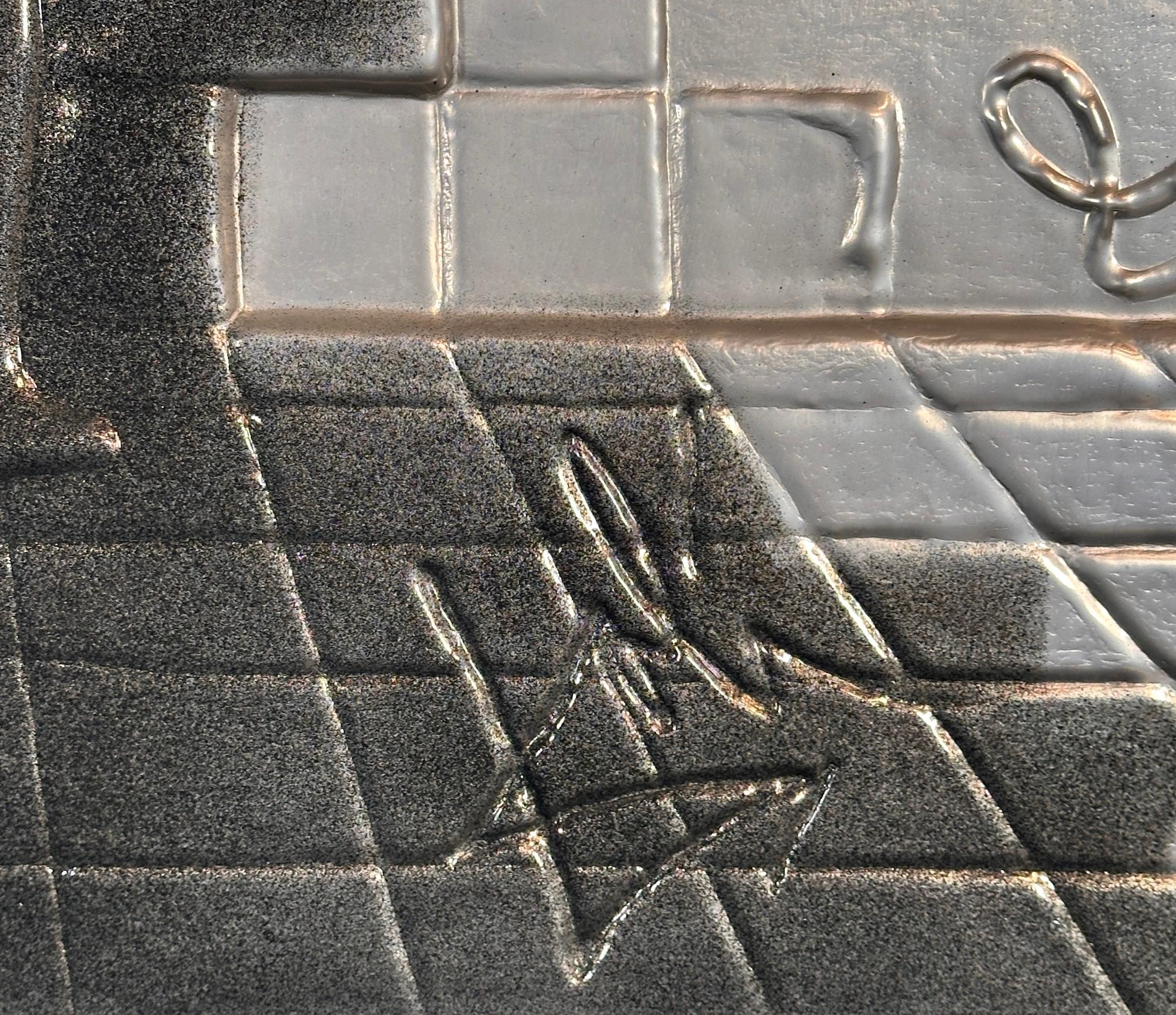 LINCOLN IN DALIVISION Platinum Bas Relief with Original Box - Surrealist Sculpture by Salvador Dalí