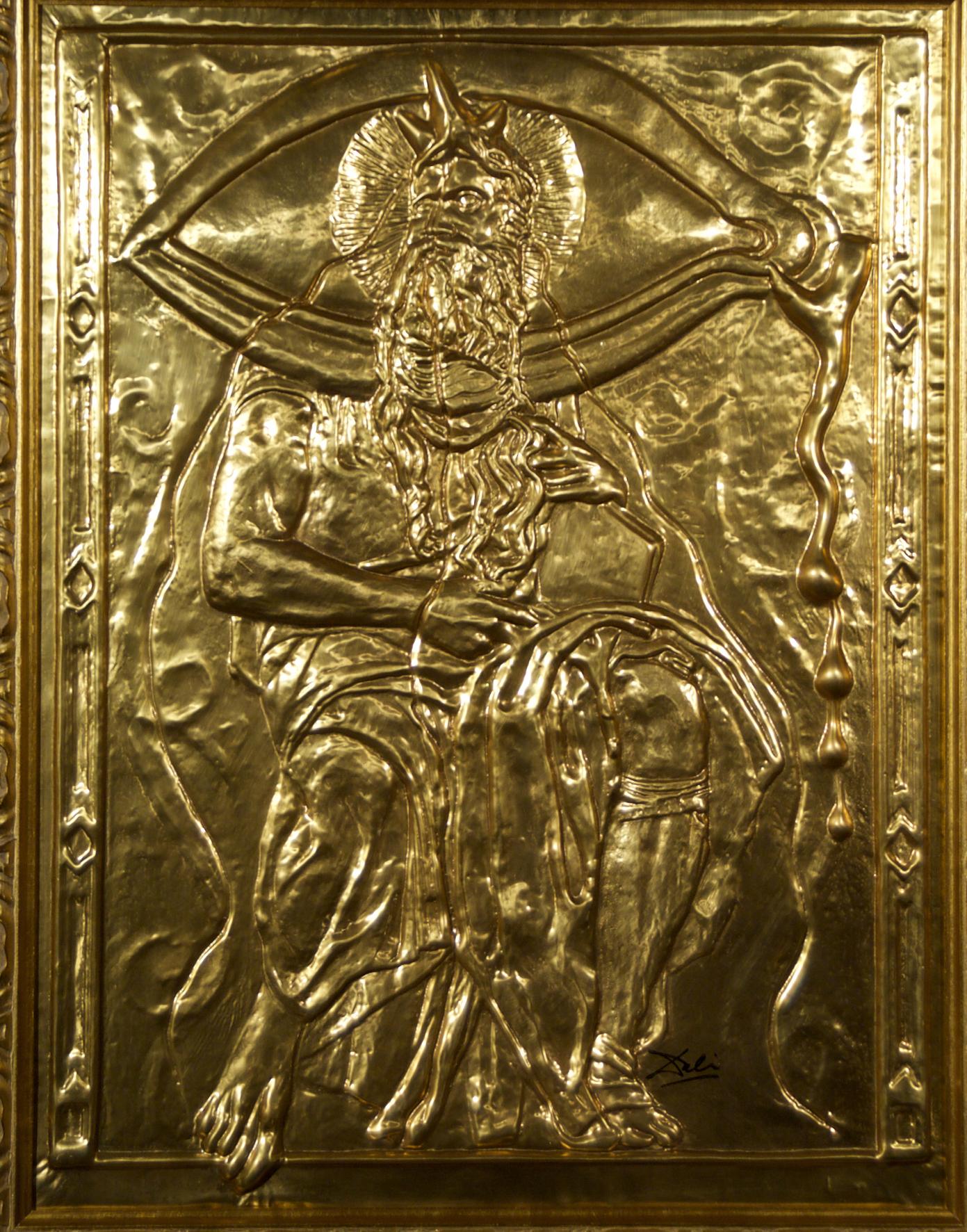 Moisés - Figurative Sculpture Oro de Salvador Dalí