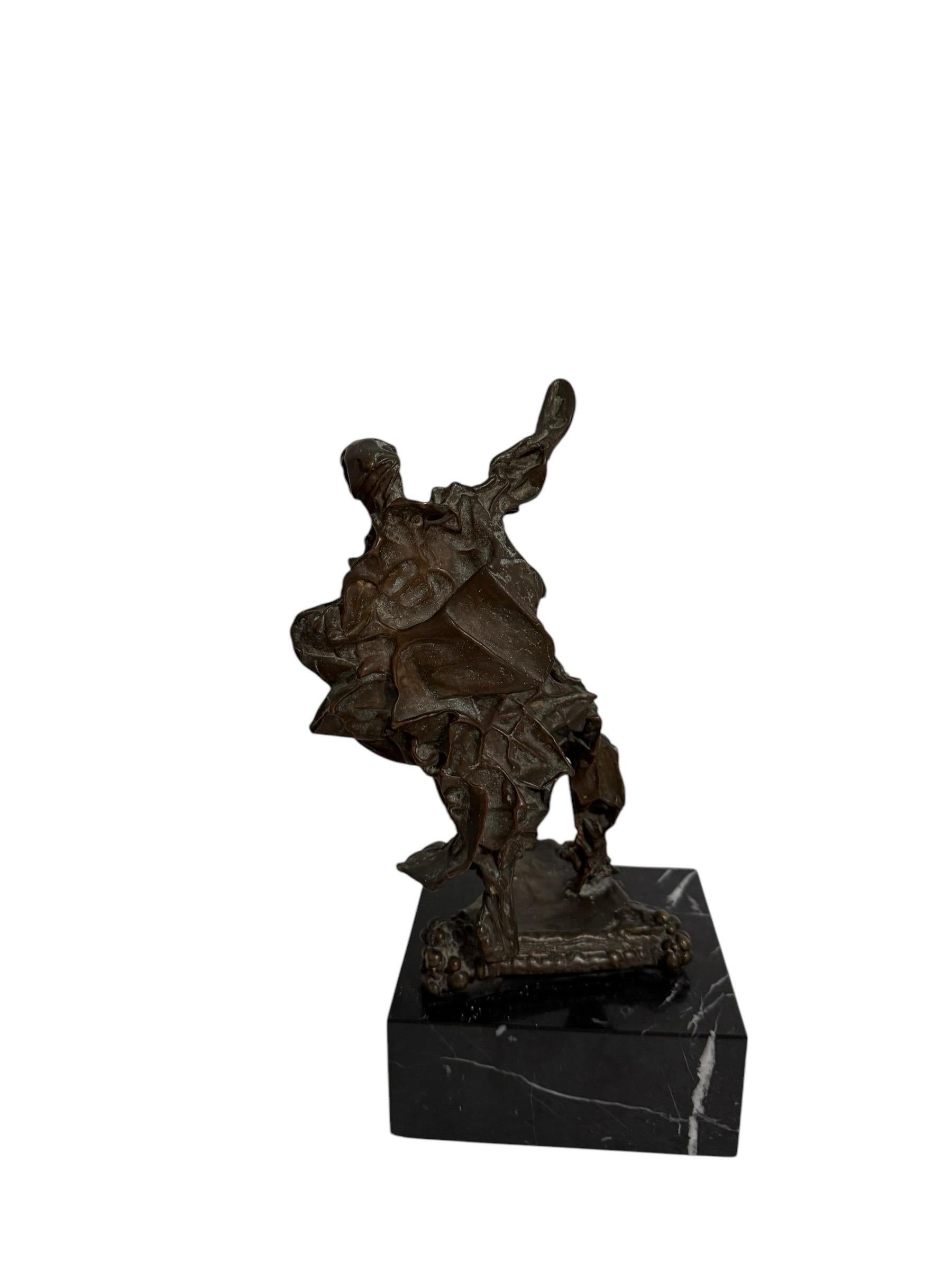 Original 1969 Surrealist Bronze, Marble Sculpture Alma Del Quijote Salvador Dali For Sale 13