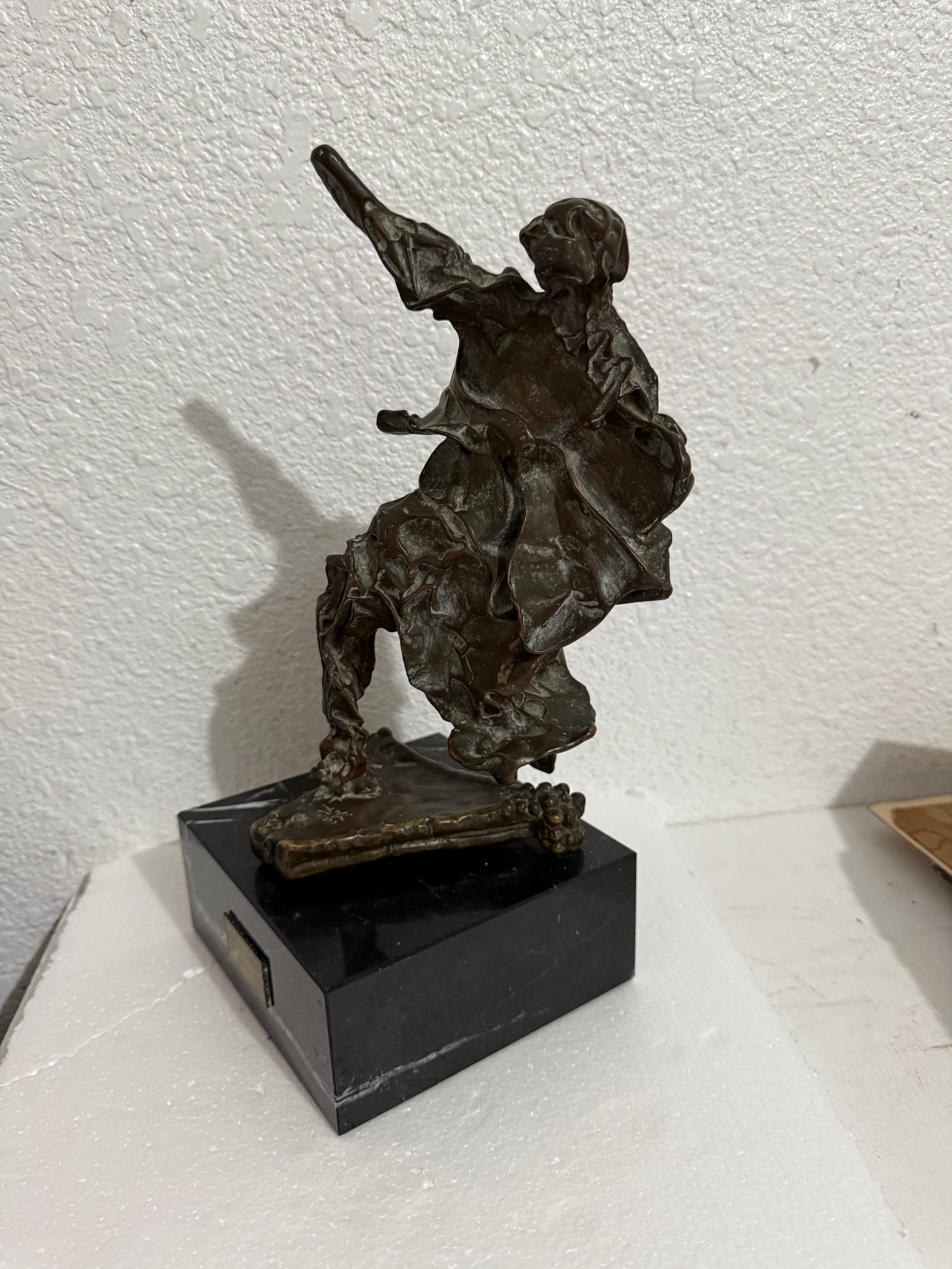 Original 1969 Surrealist Bronze, Marble Sculpture Alma Del Quijote Salvador Dali For Sale 6