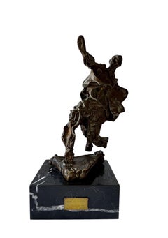 Original 1969 Surrealist Bronze, Marble Sculpture Alma Del Quijote Salvador Dali