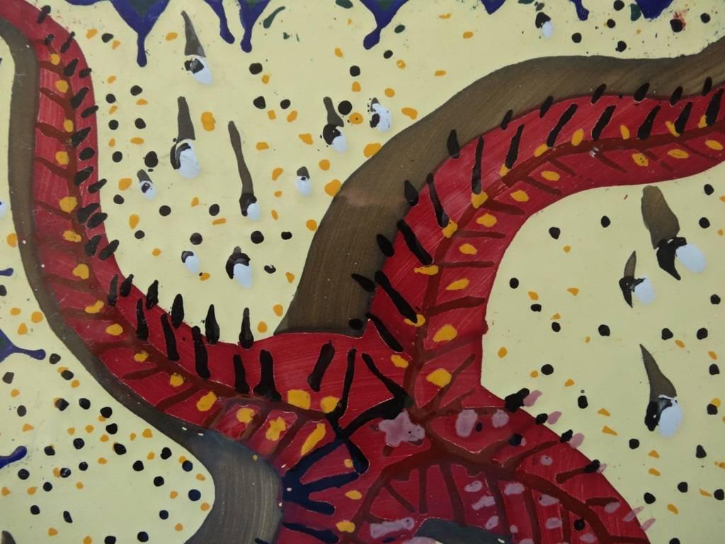 Red Starfish - Original Ceramic Tile - 1954 - Surrealist Sculpture by Salvador Dalí