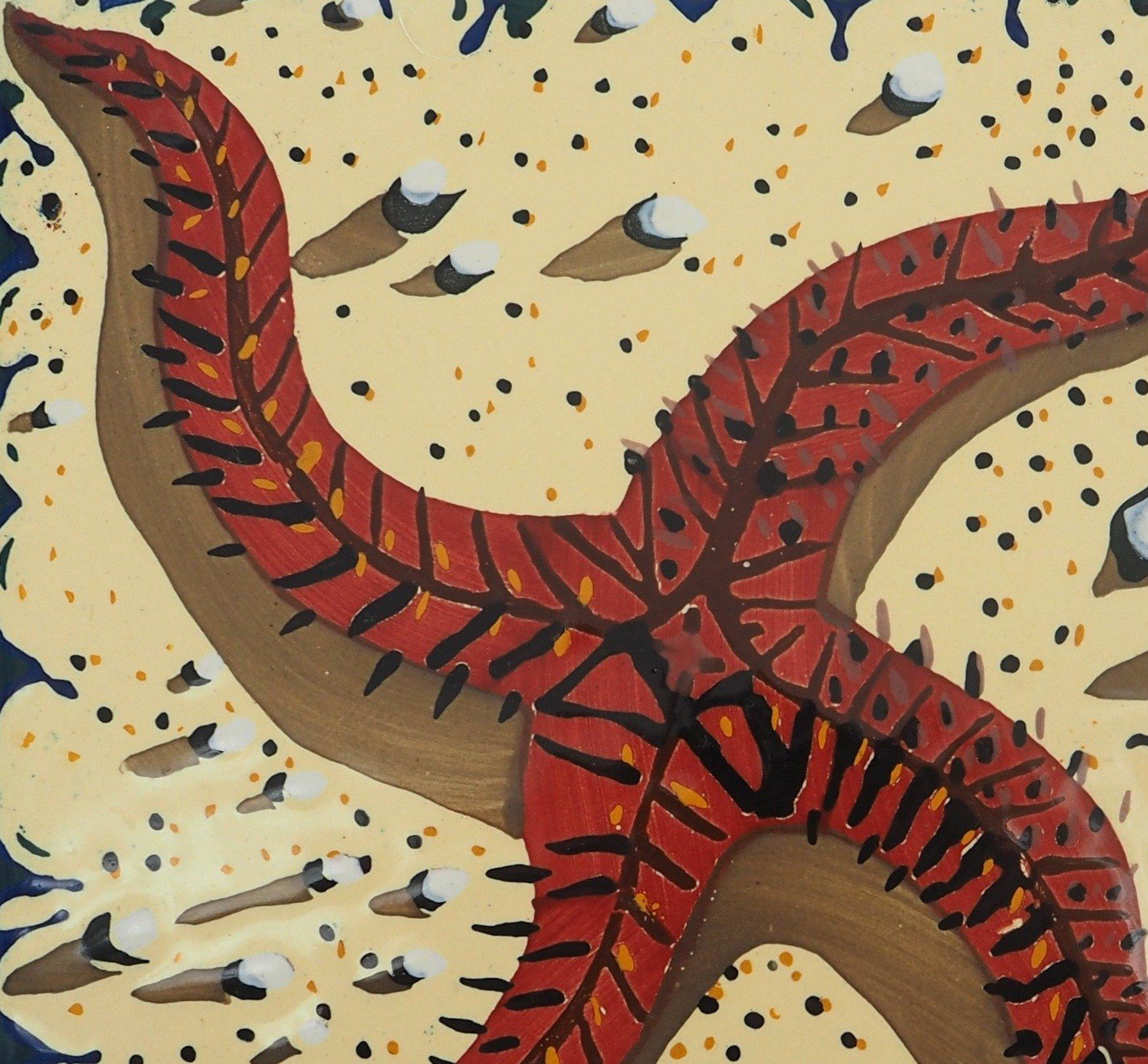 Red Starfish - Original Ceramic Tile - 1954 - Brown Figurative Sculpture by Salvador Dalí