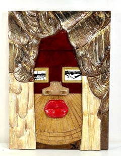 Retrato de Mae West, céramique, Estoneware