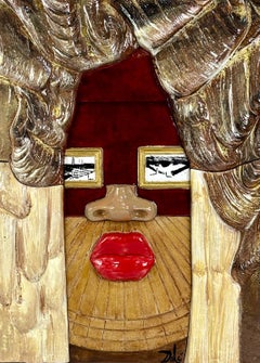 Retrato de Mae West, céramique, Estoneware
