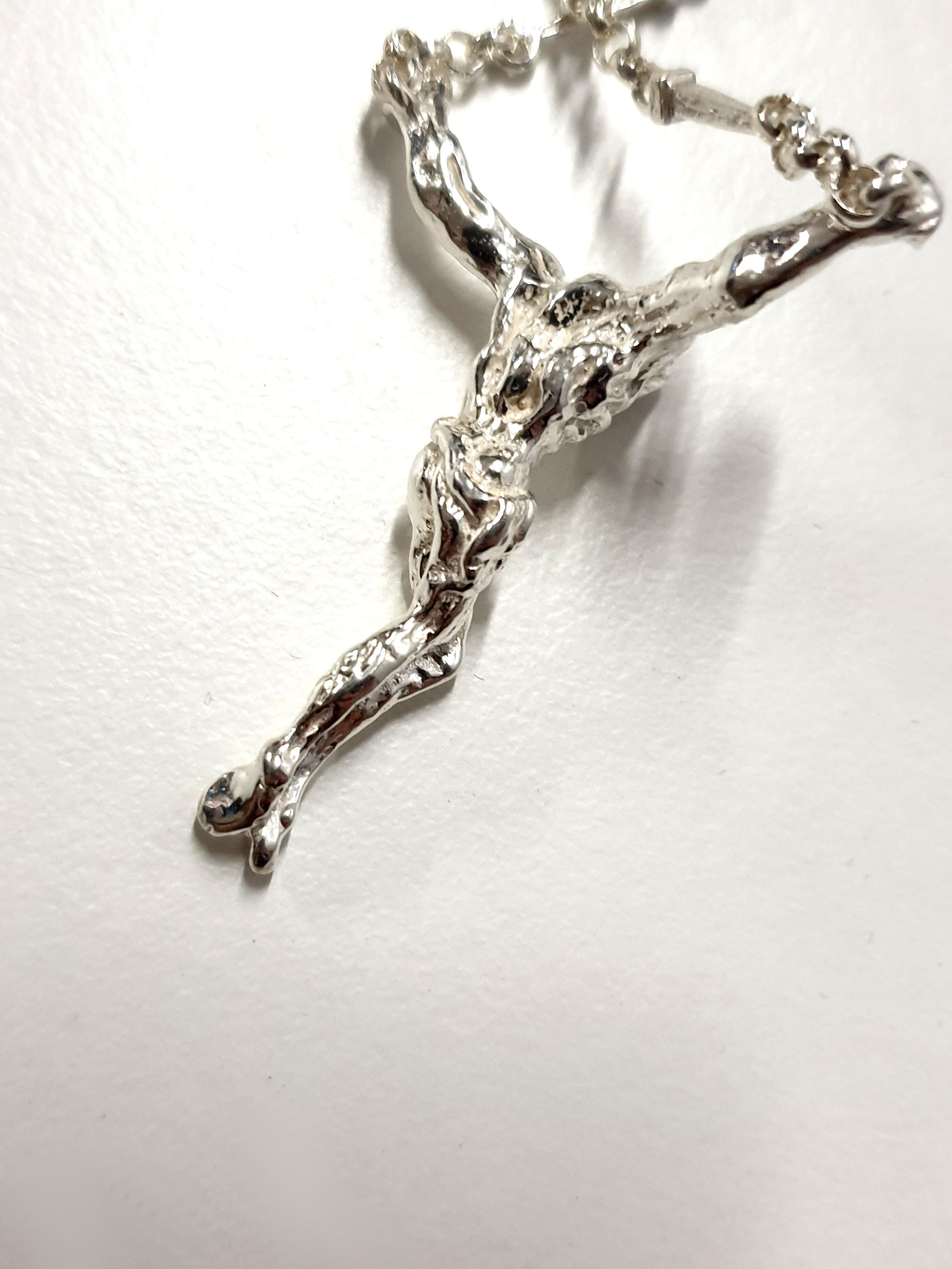 Salvador Dali - Christ - Signed Silver Necklace
1970
This exclusive necklace is a creation by the hands of famous artist Salvador Dali. The necklace is a symbol from one of his paintings. The Christ of Saint John of the Cross (Spanish: El Cristo de