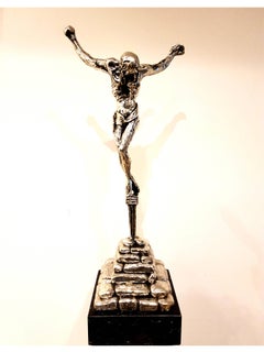Dali -  "Christ of St John of the Cross" - Solid Silver Signed Sculpture