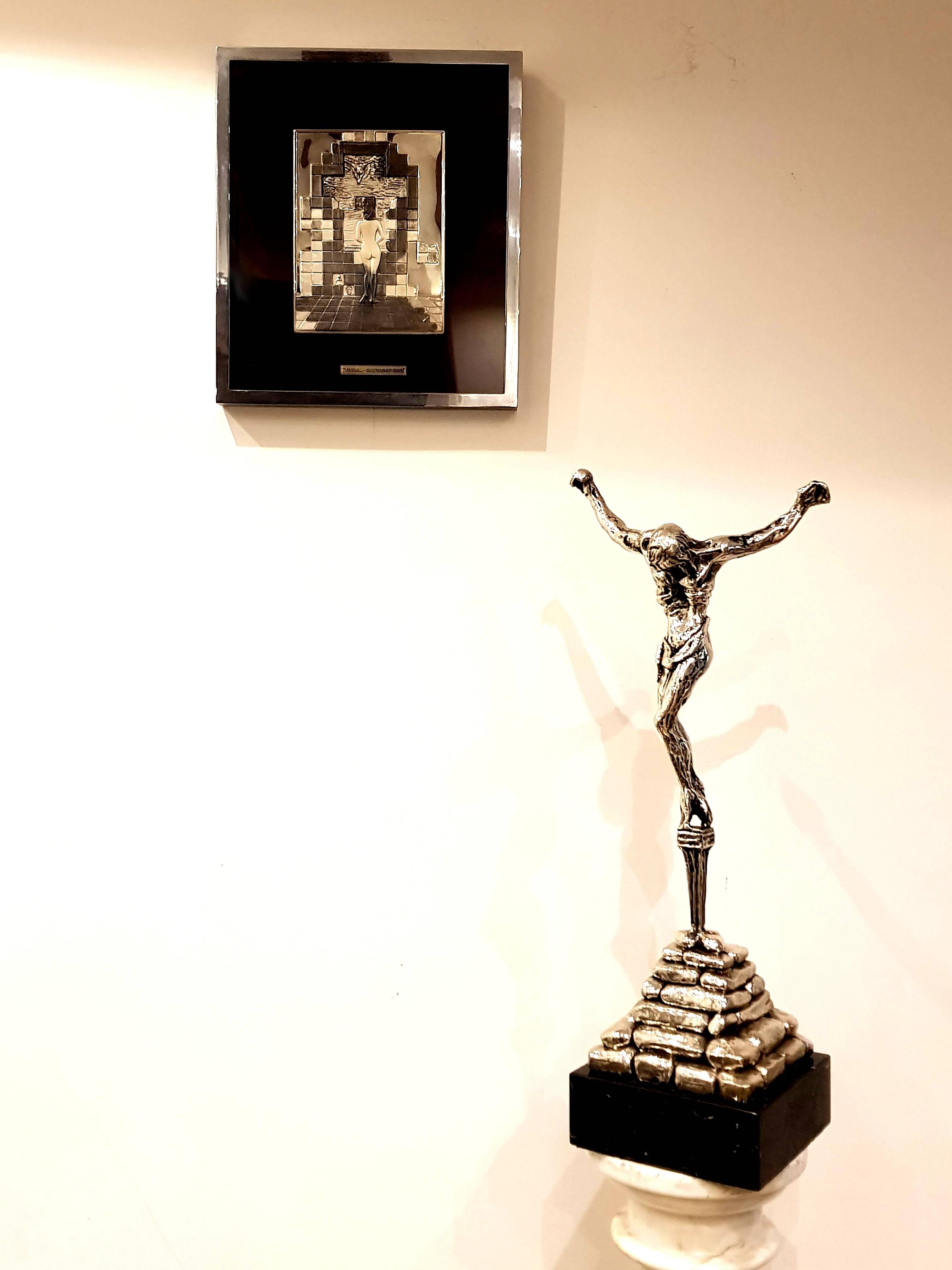 Dali -  „Christ des heiligen Johannes des Kreuzes“ – Skulptur aus massivem Silber, signiert (Surrealismus), Sculpture, von Salvador Dalí