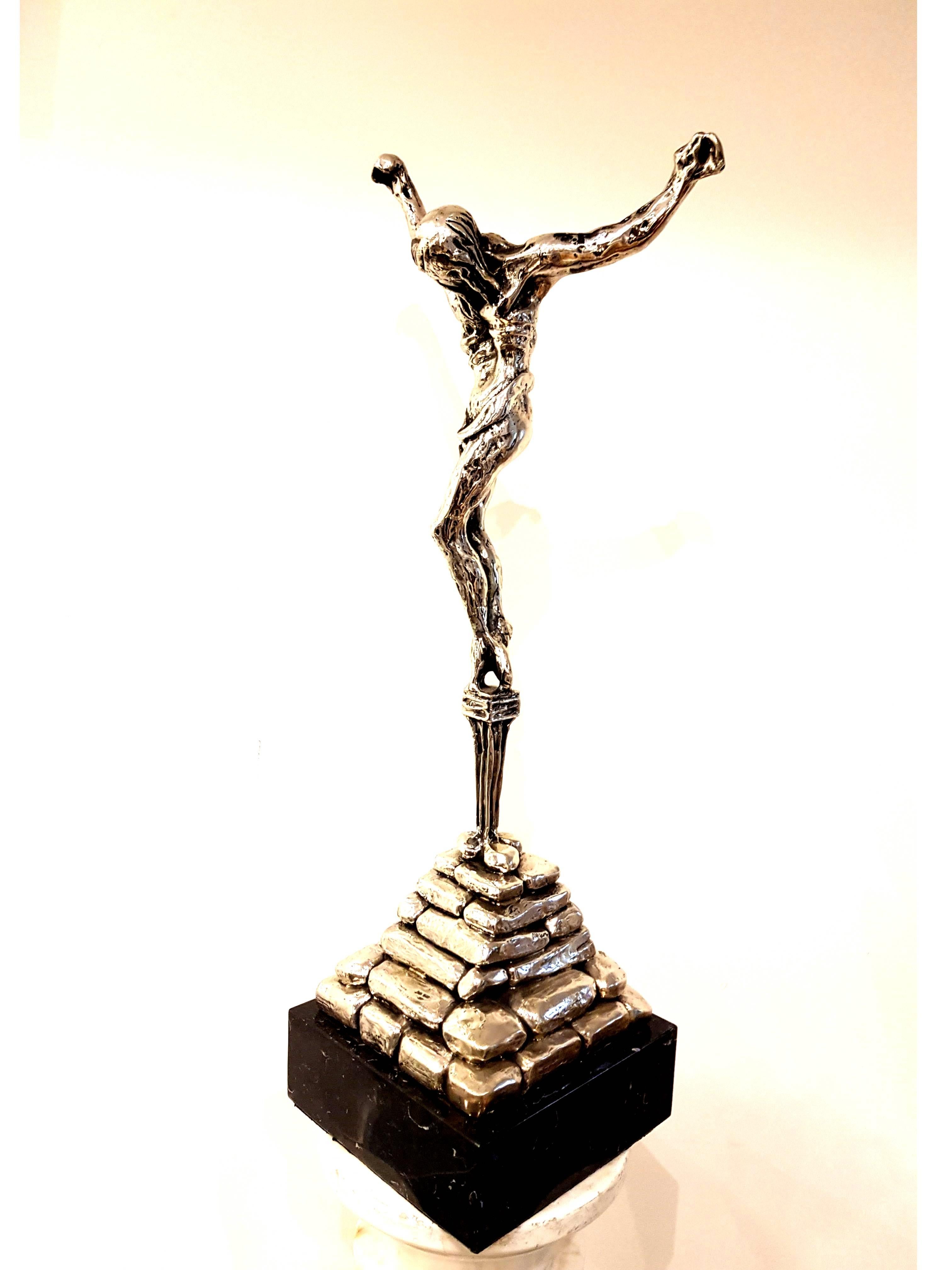 Hand Made Salvator Dali Surrealistic Angel Abstract Modern Artwork 100% Bronze 