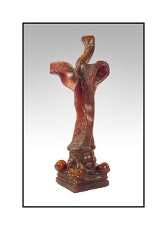 Salvador Dali Daum Pate De Verre Croix De Leibnitz Sculpture Signed Art Cross