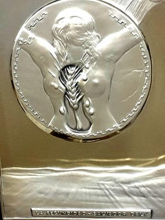 Salvador Dali - Fecundity - Bas Relief Silver Sculpture