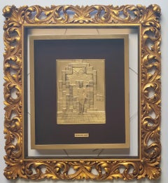 Salvador Dalí­ -- Lincoln In Dalivision, 18K Gold Bas Relief