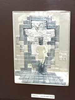 Salvador Dali - Lincoln in Dalivision - Bas Relief Silver Sculpture