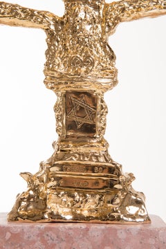 Salvador Dali -  Menorah - Bronze Guilded Sculpture