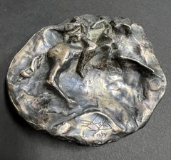 Salvador Dalí, "Mensaje de Hispanidad", silver sculpture 