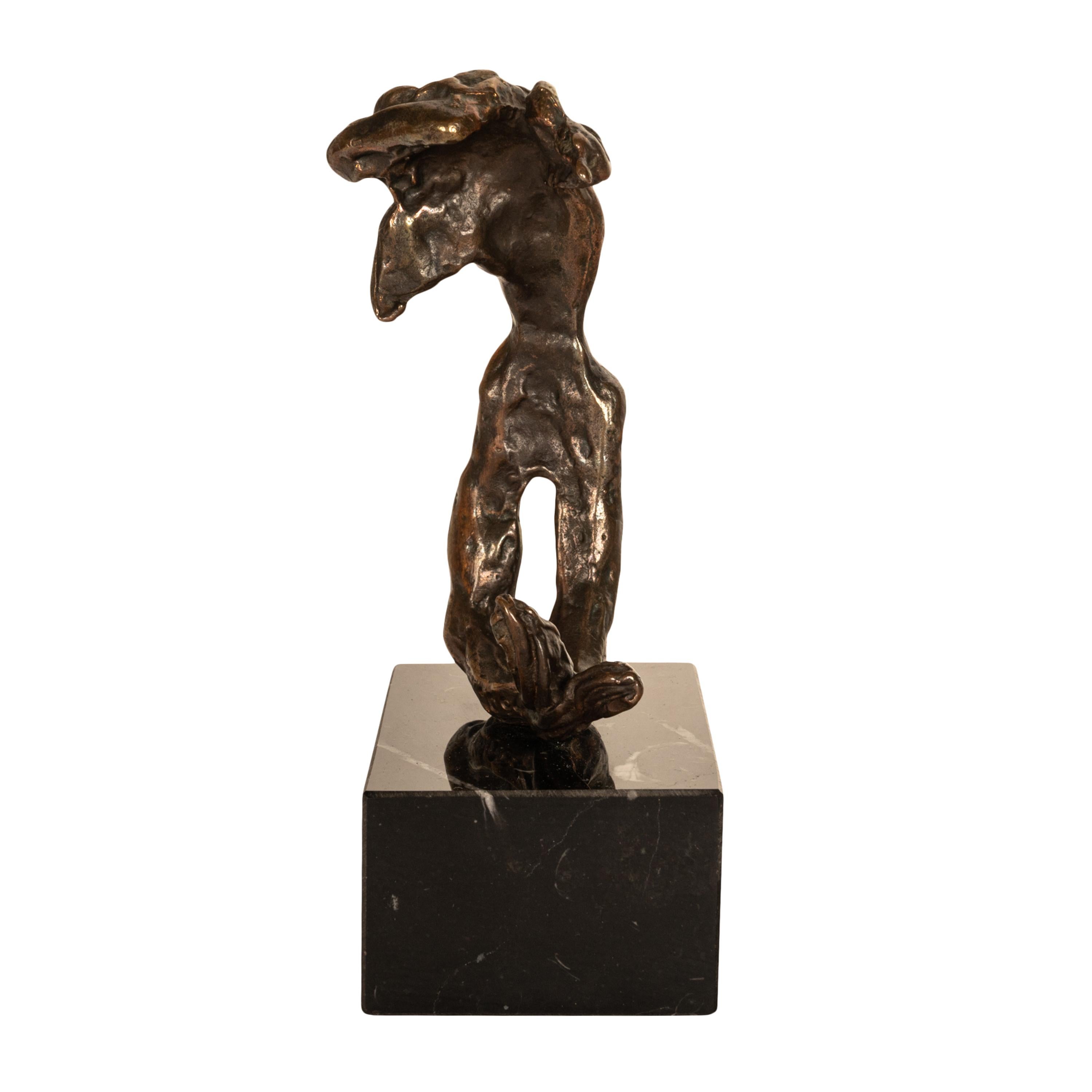 Surrealist Bronze Sculpture Statue 