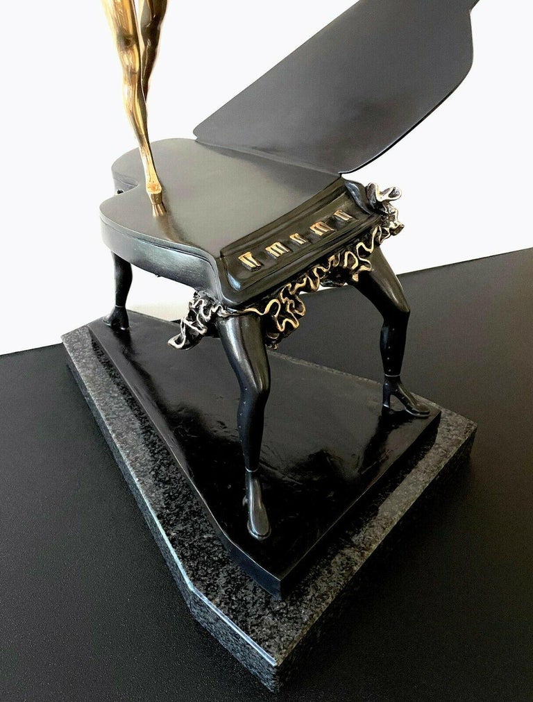 Artist: Salvador Dali (1904-1989)
Title: Surrealist Piano
Year: 1984
Medium: Bronze
Edition: 350, plus proofs
Size: 26.3 x 15.7 x 12 inches
Condition: Excellent
Inscription: Incised with artist’s signature and edition number
Notes: Published by