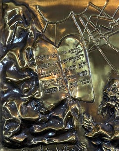 Les 10 commandements Bas-relief d'or