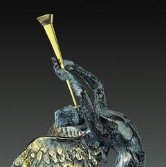 "Triumphant Angel" limited edition bronze figurative table sculpture surrealism