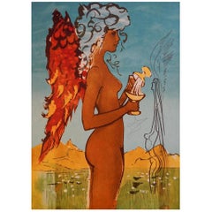Salvador Dali Set of Three Color Lithographs, 1976, The Love Trilogy