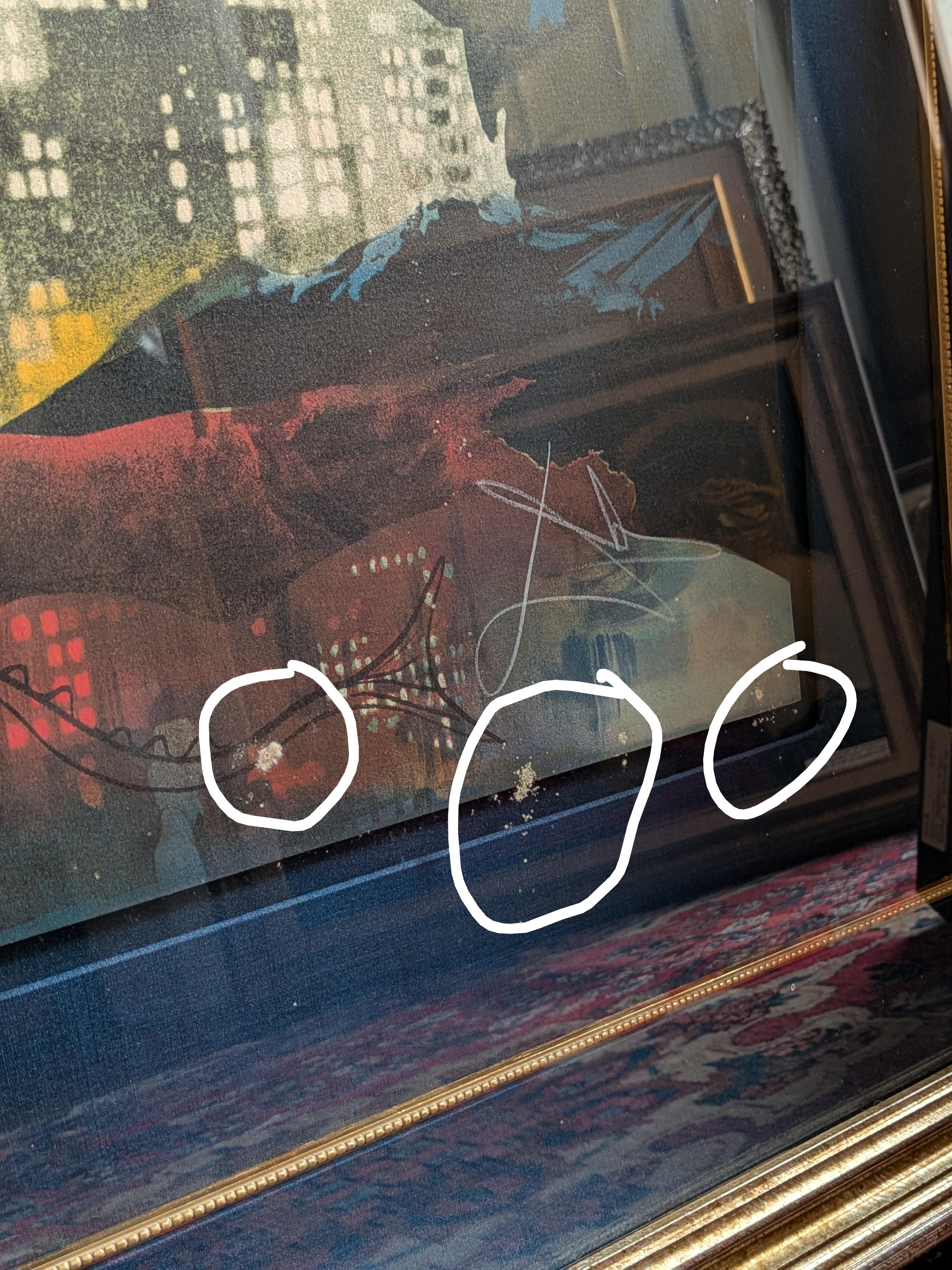 Salvador Dali Signé EA Artist Proof Lithographie Manhattan Skyline Encadrée 1976 en vente 3