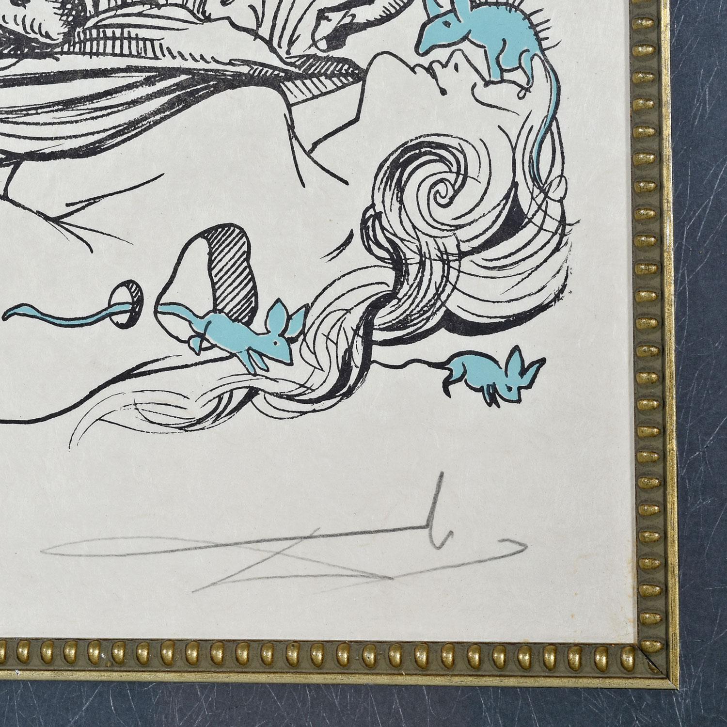 Salvador Dali Signed Framed Lithograph Les Songes Drolatiques De Pantagruel In Excellent Condition In Chattanooga, TN