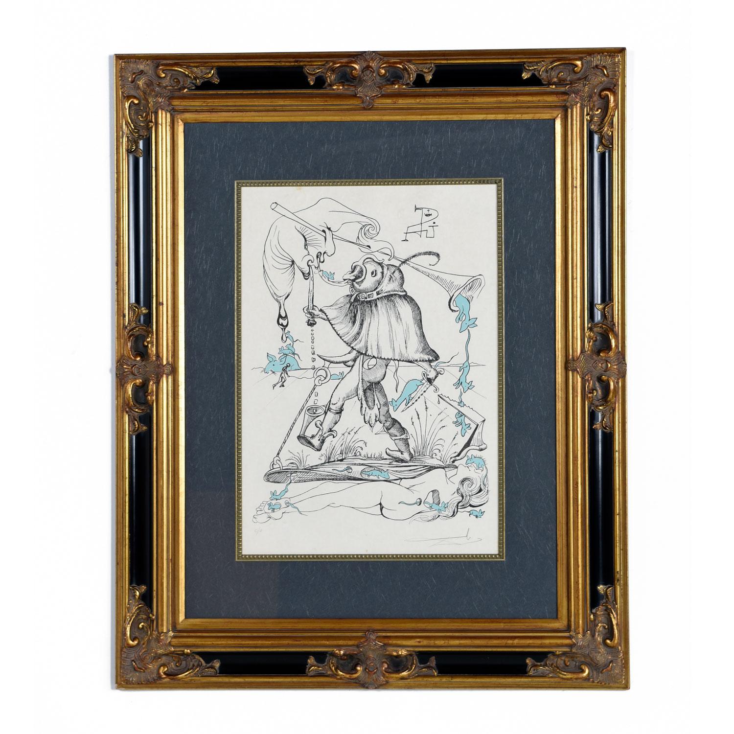 Salvador Dali Signed Framed Lithograph Les Songes Drolatiques De Pantagruel