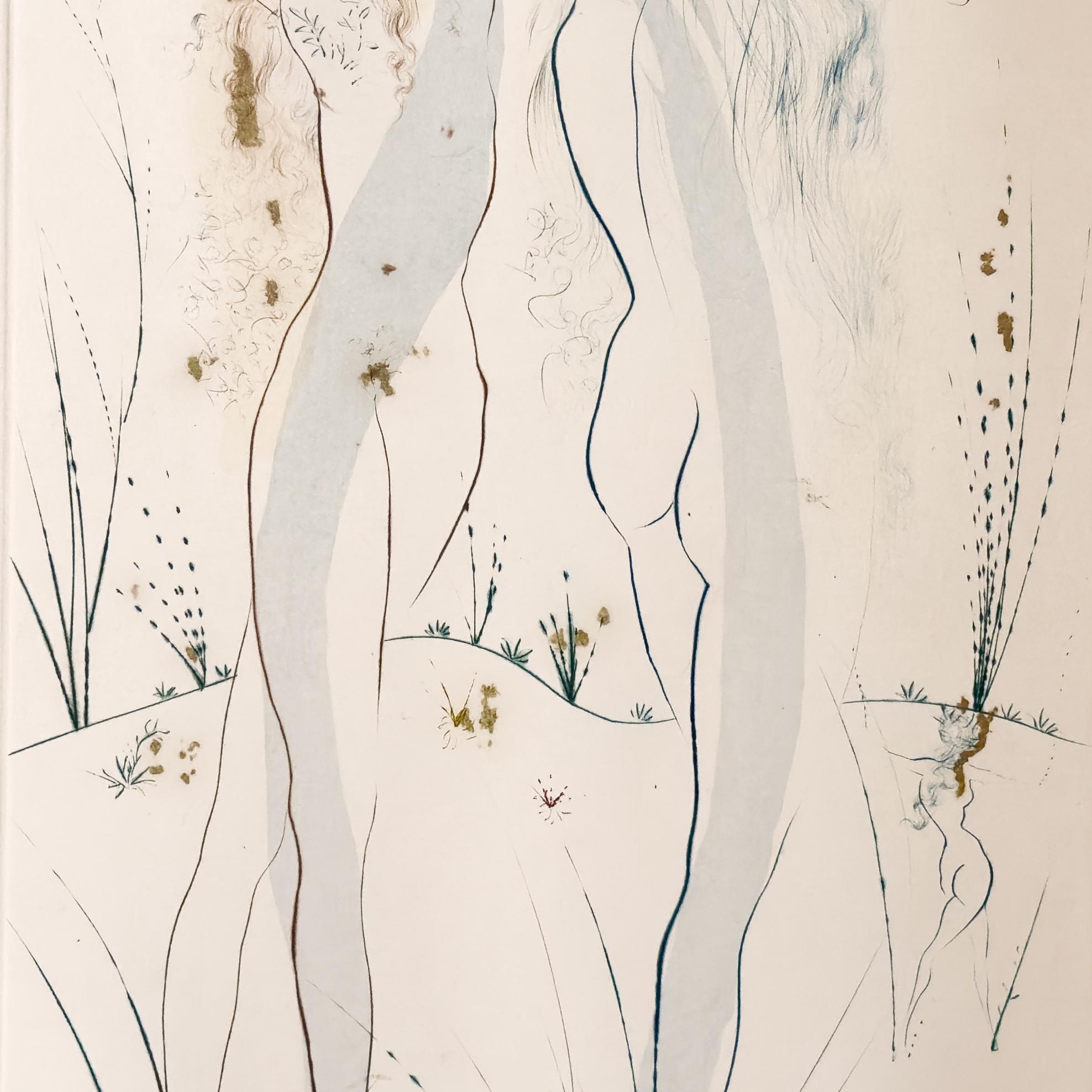 Diese exquisite Farblithografie mit dem Titel 