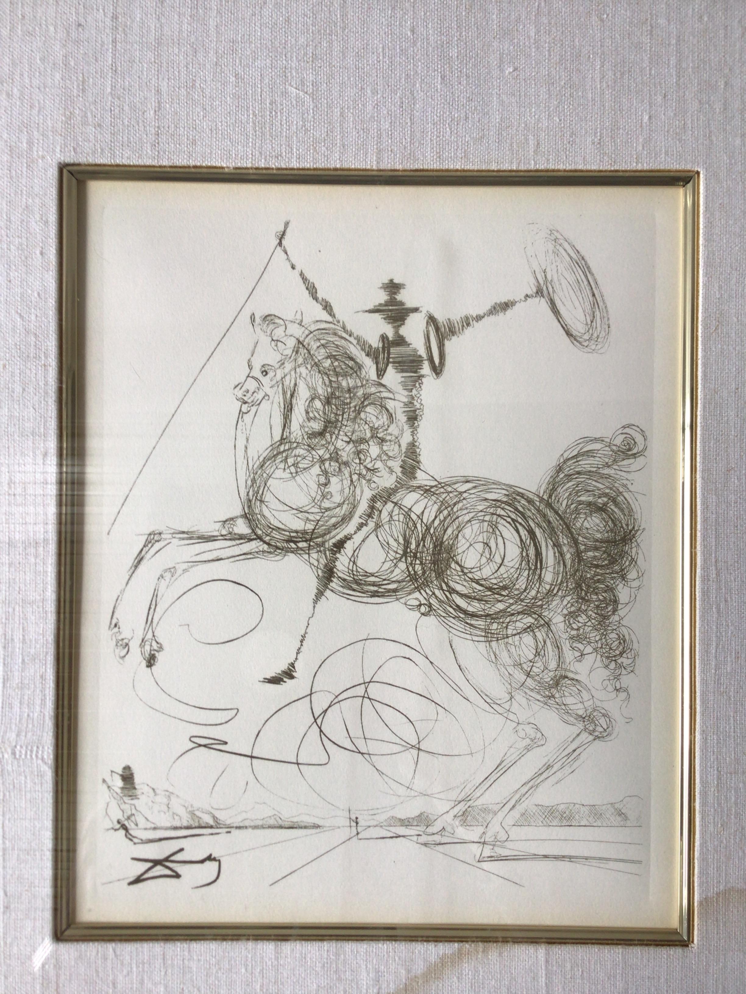 Salvador Dali Don Quixote. The matt needs to be replaced.