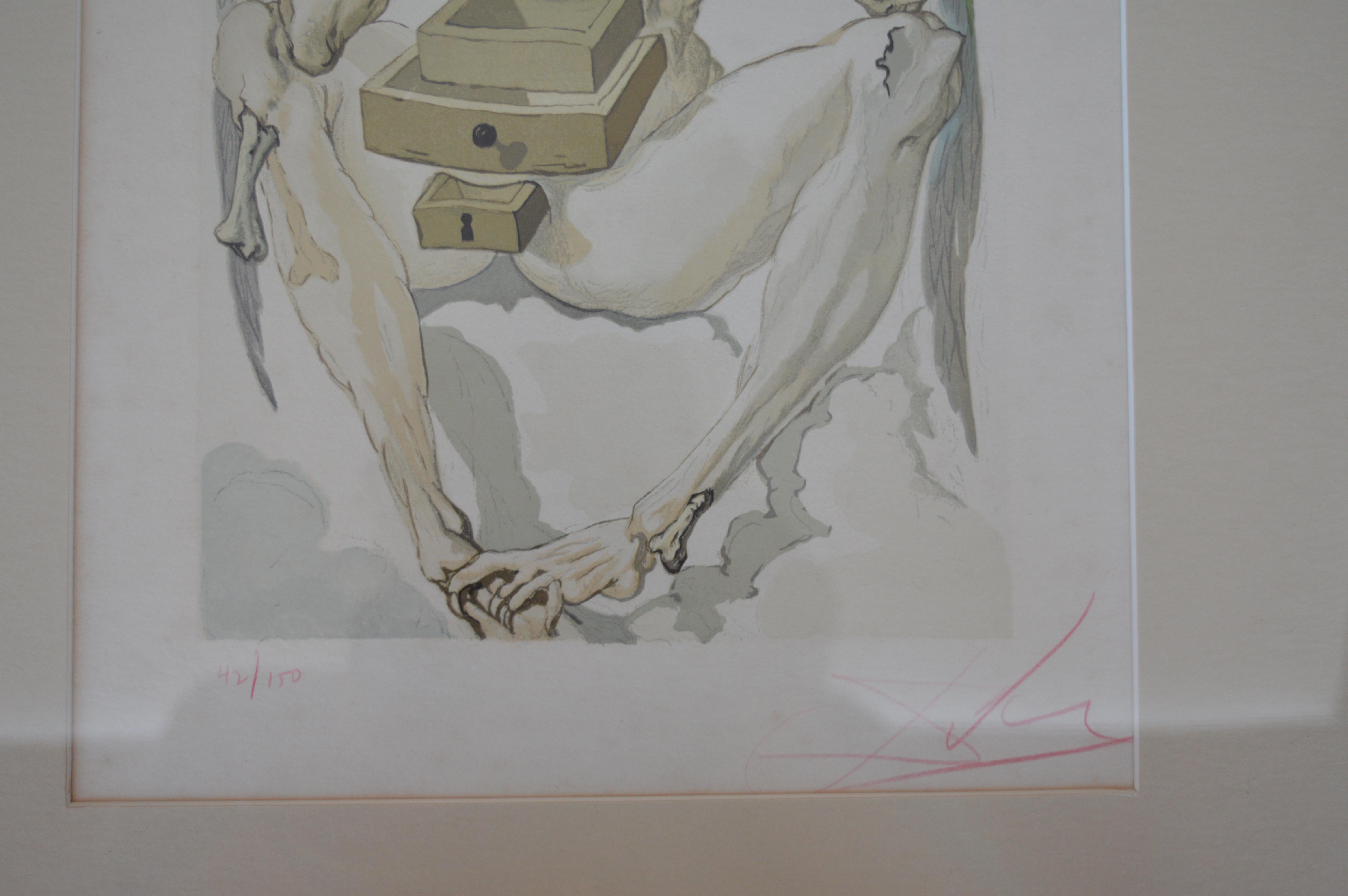 Salvador Dali Signed Lithograph In Excellent Condition In Los Angeles, CA