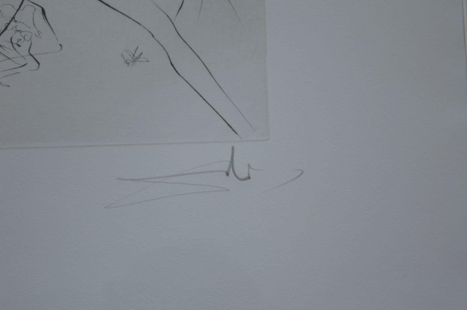 Espagnol Lithographie signée Salvador Dali en vente