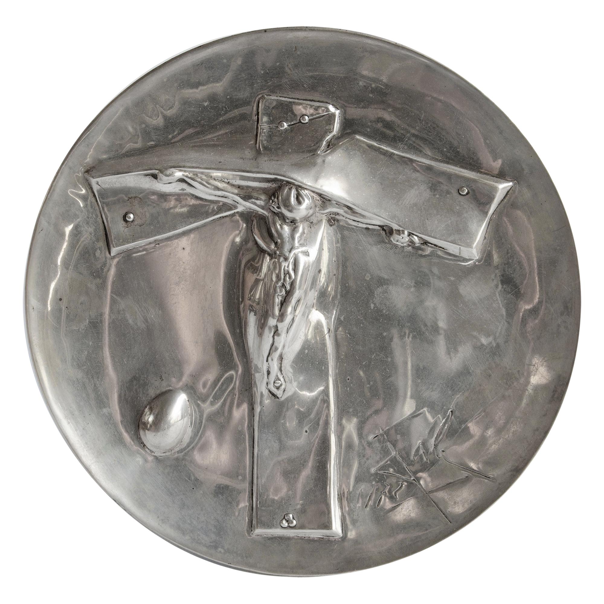 Salvador Dalí Silver Plaque