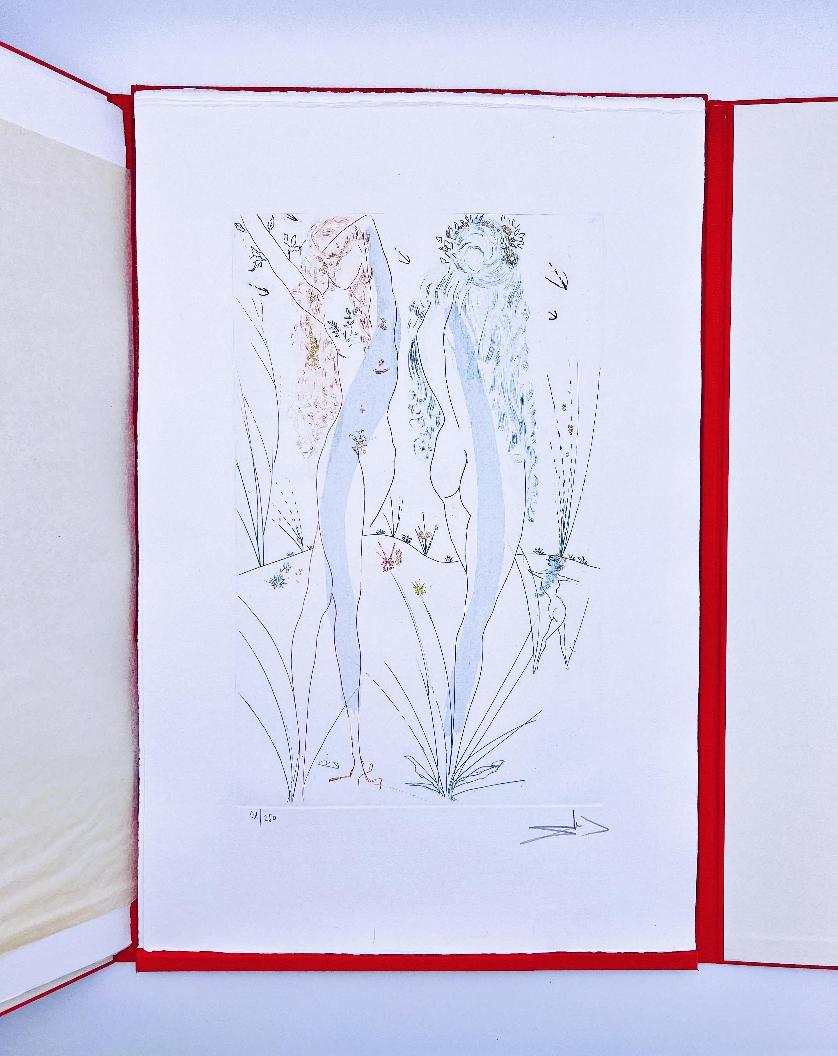 SALVADOR DALI, Song of Songs, Léon Amiel 1970, Original Signed Etchings For Sale 5