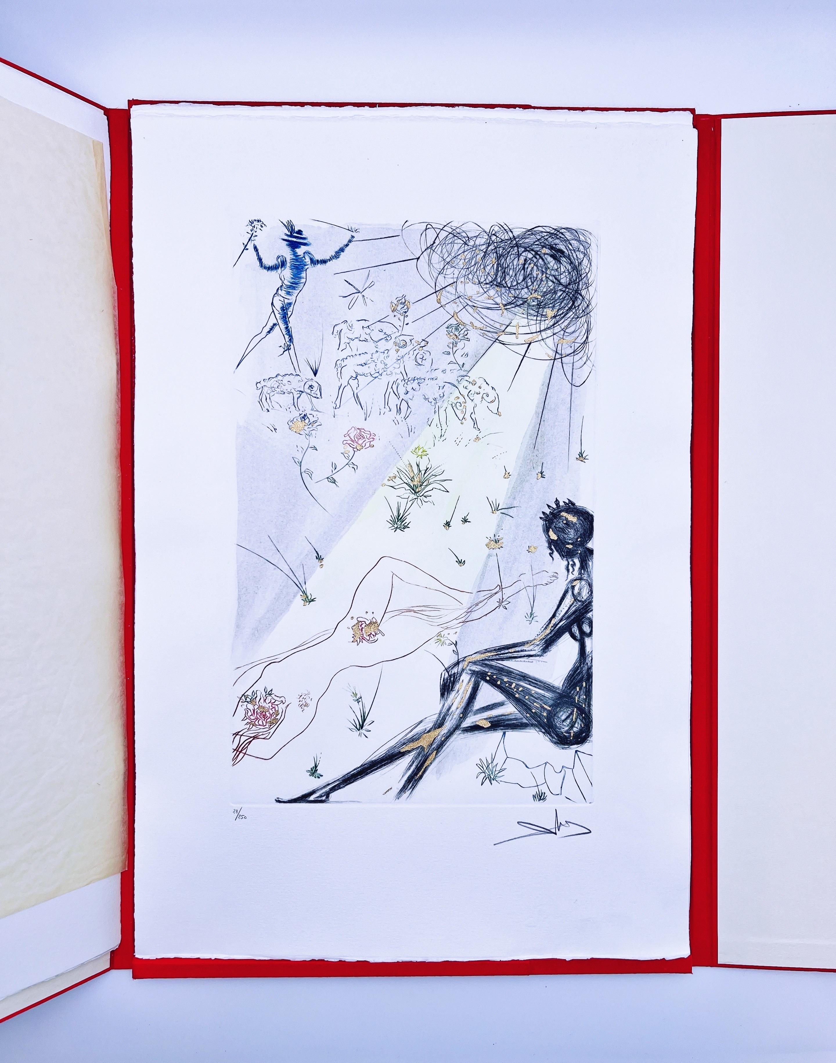SALVADOR DALI, Song of Songs, Léon Amiel 1970, Original Signed Etchings For Sale 2