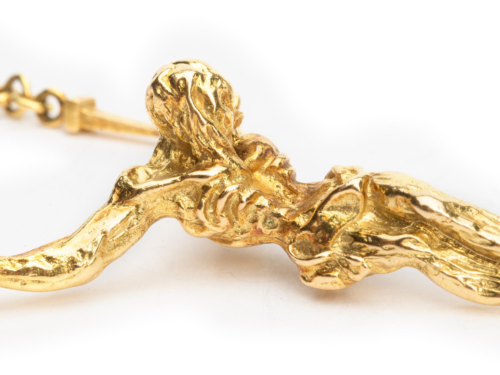 Salvador Dali St. Johns Collana con ciondolo a catena in oro 18k in vendita 2