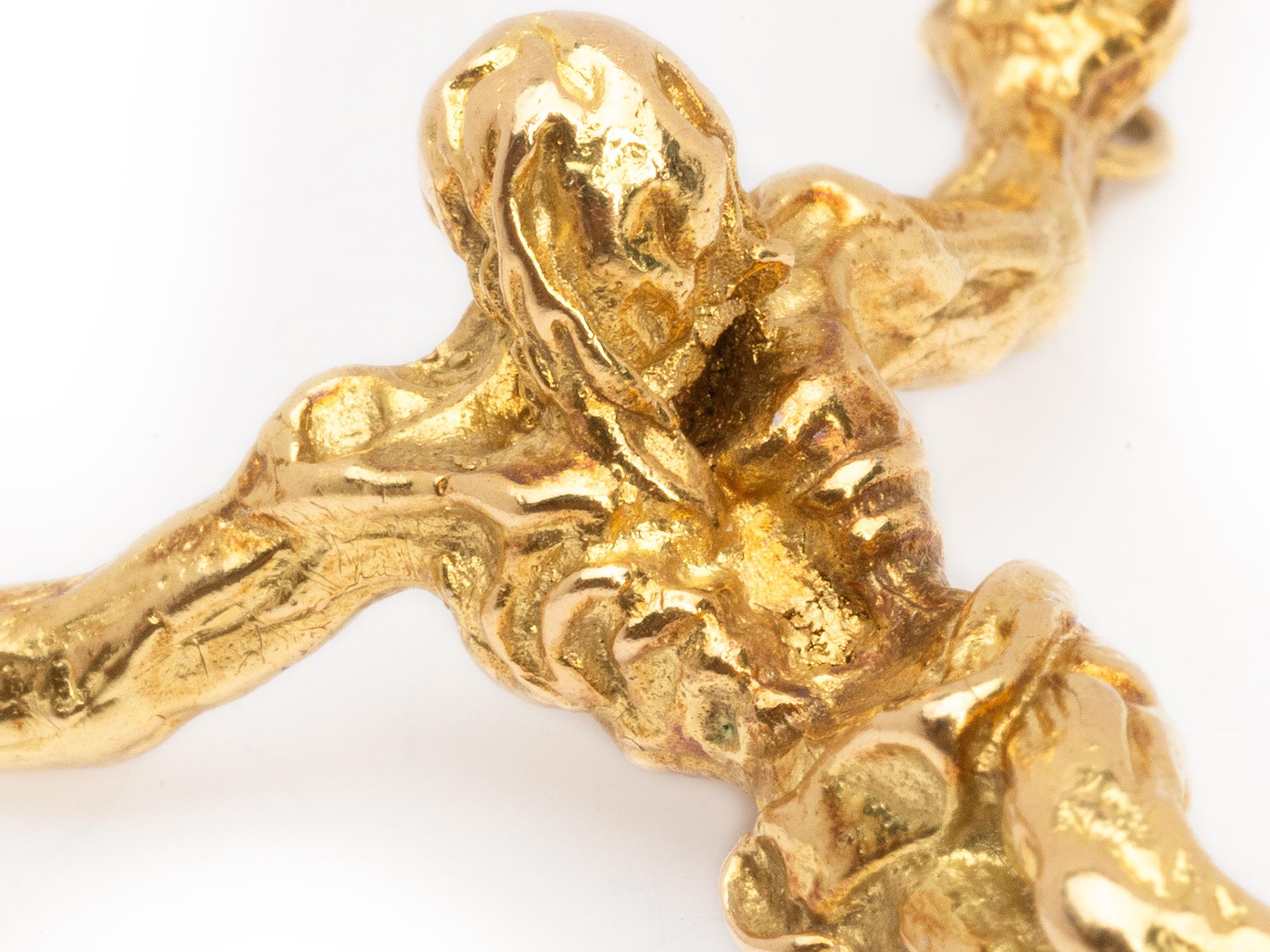 Salvador Dali St. Johns Collana con ciondolo a catena in oro 18k in vendita 5