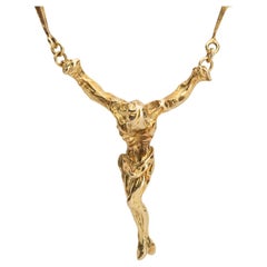 Salvador Dali St. Johns Collier à pendentifs Jésus en or 18k