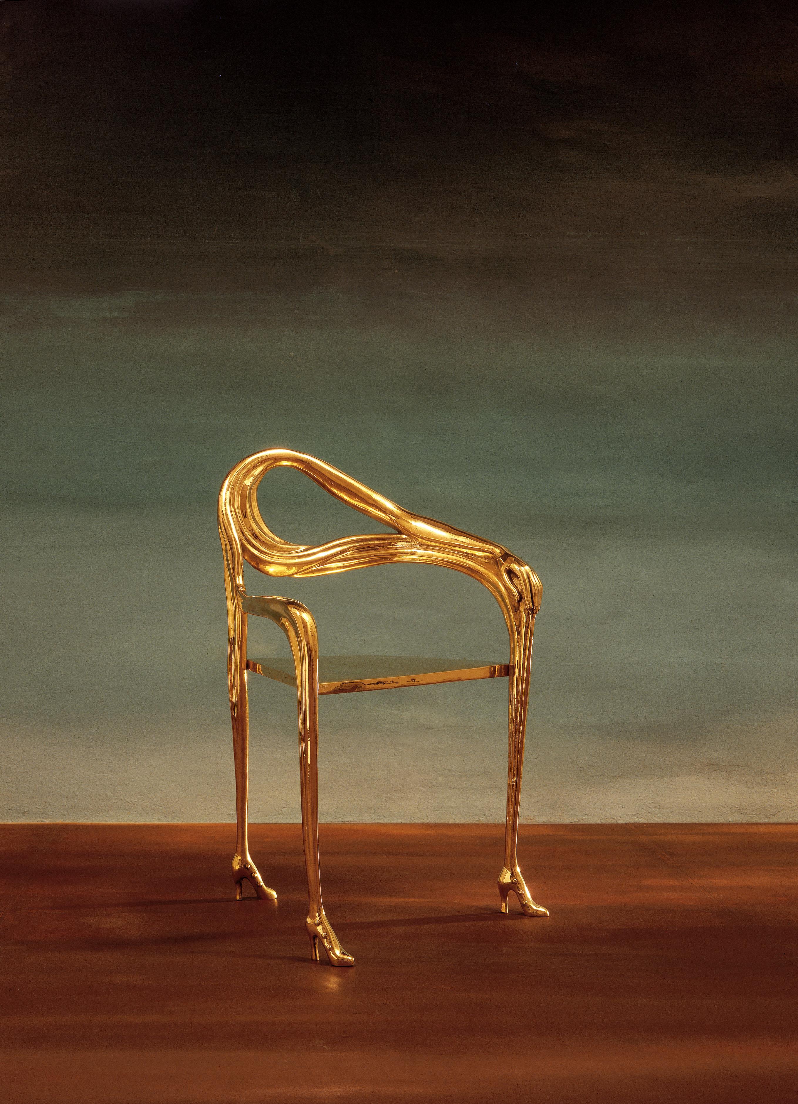 Salvador Dali Surrealist Leda Armchair Sculpture Black Label Limited Edition In New Condition In Barcelona, Barcelona