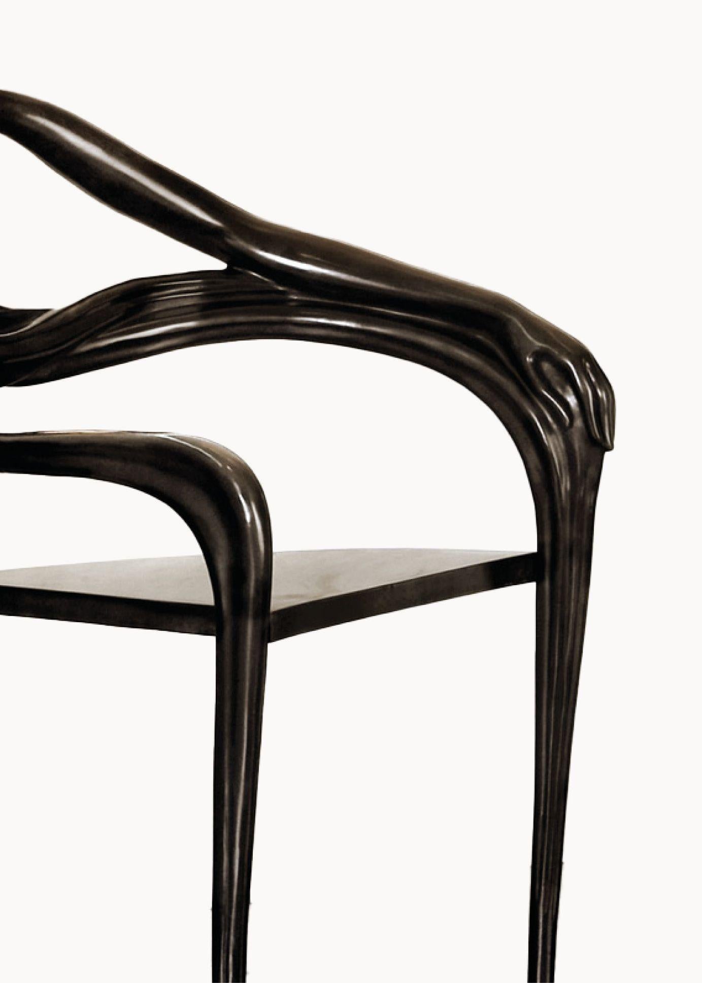 Salvador Dali Surrealist Leda Armchair Sculpture Black Label Limited Edition For Sale 2