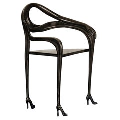 Salvador Dali Surrealist Leda Armchair Sculpture Black Label Limited Edition