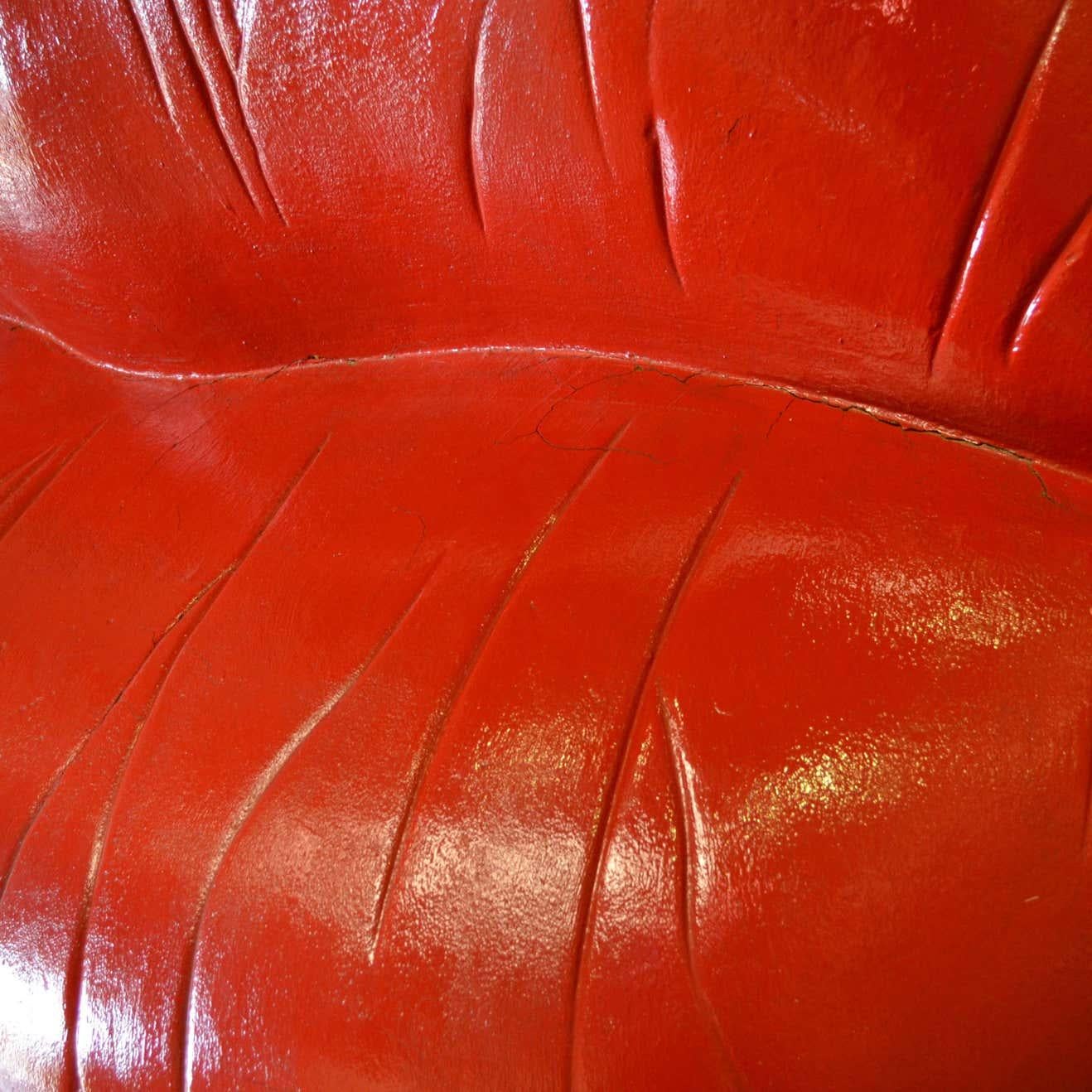 Salvador Dali Surrealist 'Salivasofa' Einzigartiger Prototyp Rote Lips Sofa im Angebot 3