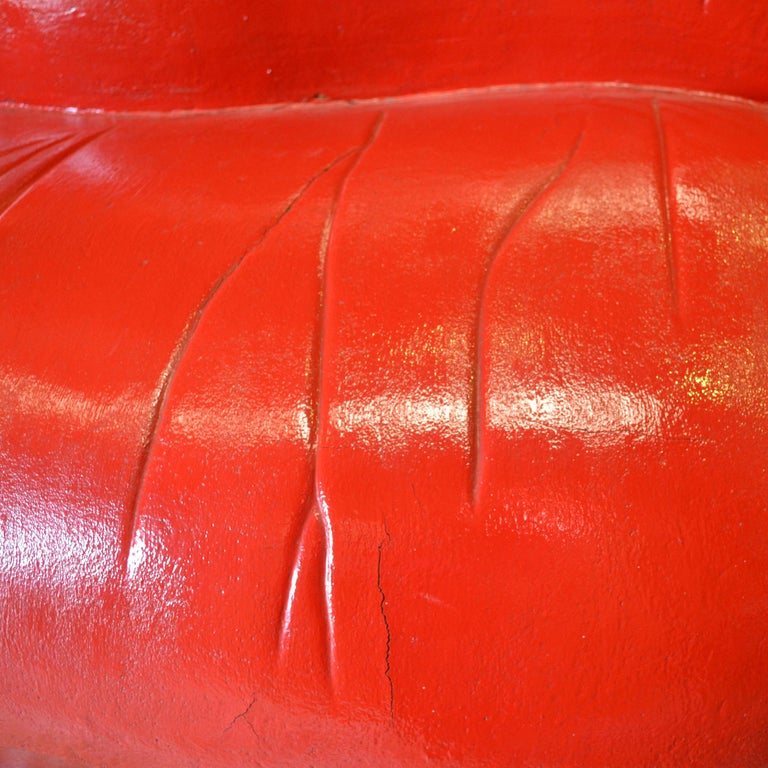 Salvador Dali Surrealist 'Salivasofa' Unique Prototype Red Lips Sofa 4